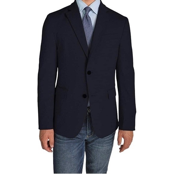 ARMYANTS Men’s Sz 46R Navy Blue Travel Blazer - Picture 1 of 12